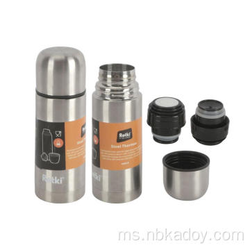 Lapisan Double &amp; Cover Vacuum Cawan Thermos Stainless Steel